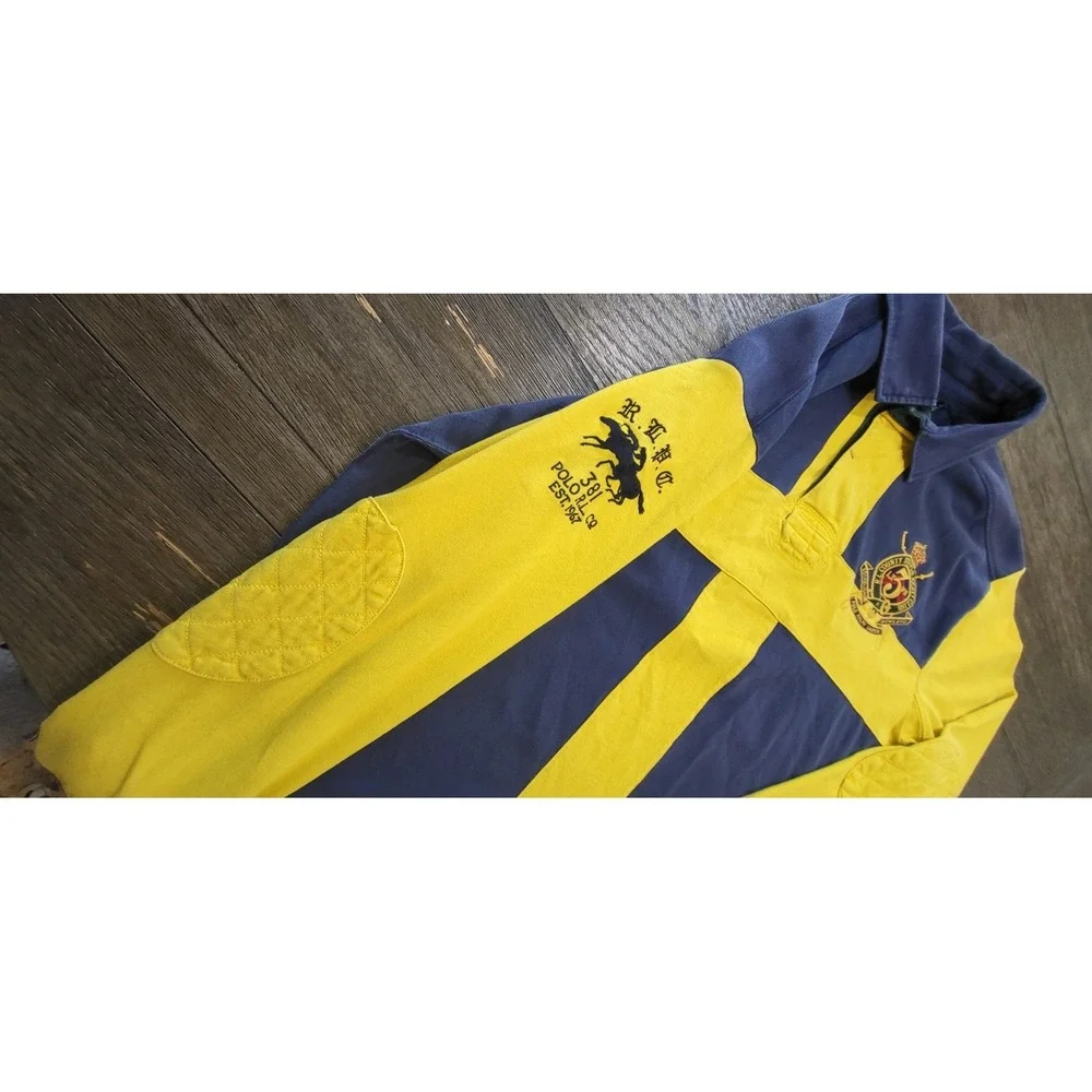 Vtg Rare Polo Ralph Lauren SWEDEN Rugby Long sleeve Shirt Size XL Stampede Pony - Picture 10 of 16
